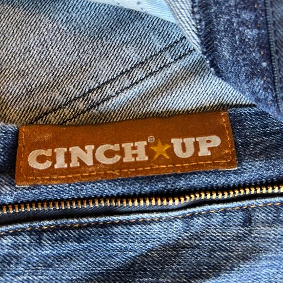 Cinch Jeans men’s 36x30 Blue Waist laying Flat: 18” Inseam laying flat: 31” - Picture 7 of 8